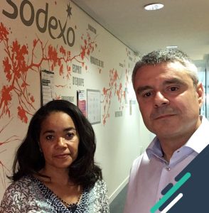 Sylvie Bibila et Hervé Bruneau, référents "Plan de Mobilité" de Sodexo Pass France